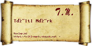 Töltl Márk névjegykártya